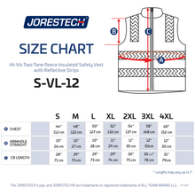 Hi Vis Reversible Insulated Safety Vest with Reflective Thermal Transfer Strips