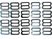 1" Dull Black Resin Stamped Steel Slide 20 PACK | SLIDE1BLK3100