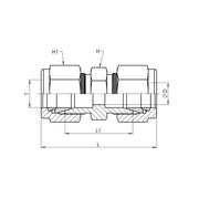 SS-IN2403-12-12 | 12 IN - 12 IN Straight Union, Stainless Steel
