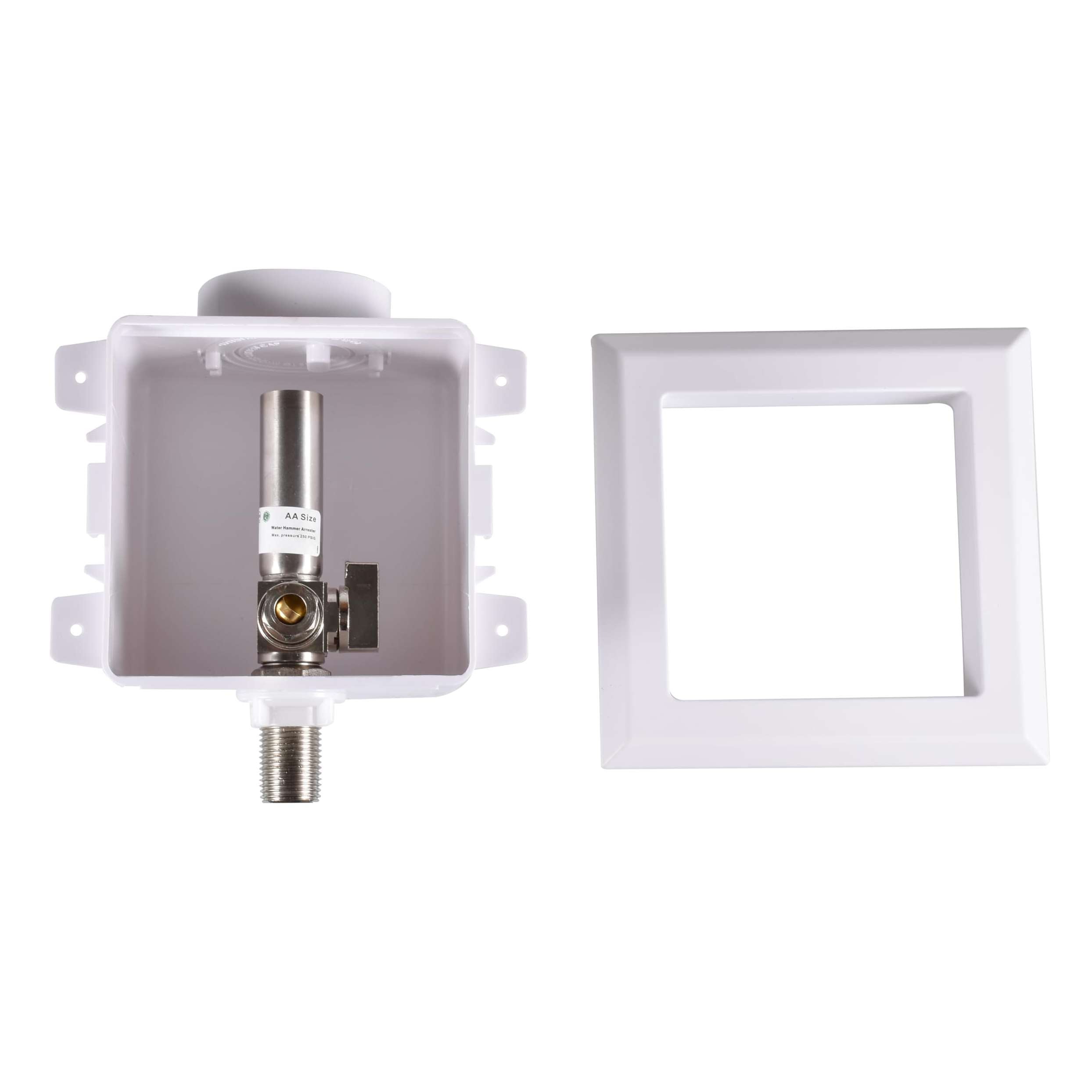 10 Pcs 1/2" MIP Inlet, Dishwasher Outlet Box, With Stainless Steel Water Hammer Arrestor