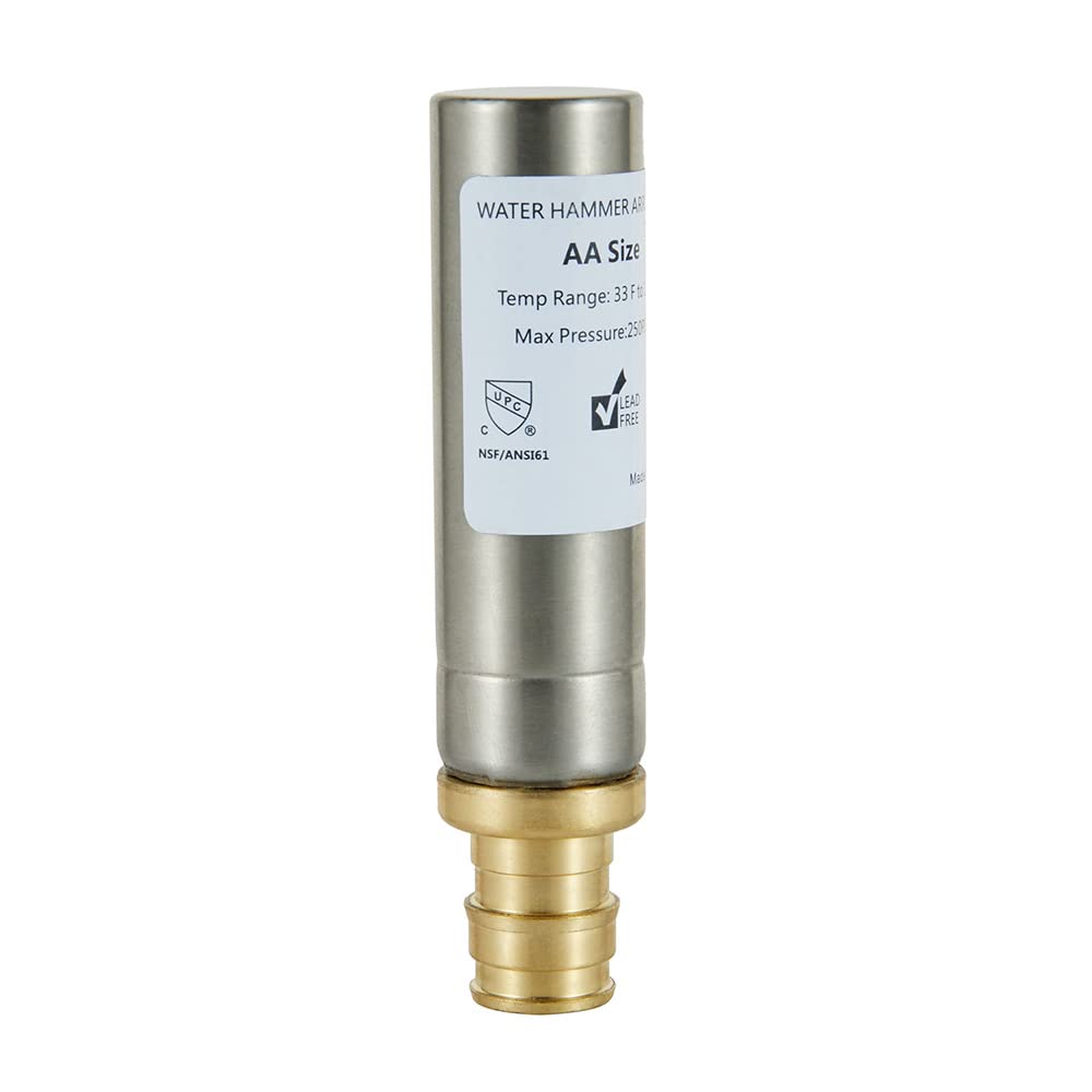 10 Pcs 1/2" PEX-A Expansion Connection, Straight Water Hammer Arrestor, Stainless Steel