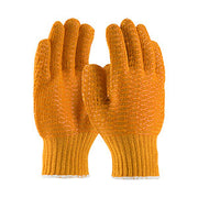 Seamless Knit Polyester Glove with Double-sided PVC Honeycomb Criss-Cross Grip- Extra Large