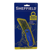 Sheffield One Hand Opening Lock Back Utility Knife - Blue