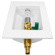 1/2" PEX Crimp (F1807) Inlet, Ice Maker Outlet Box, with Stainless Steel Hammer Arrestor