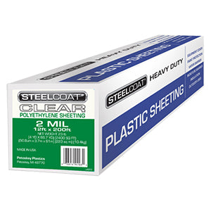 Steelcoat 2 MIL 12' X 200' Clear Poly Sheeting