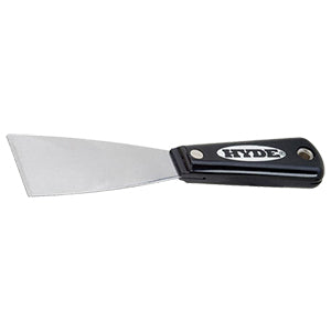 Stiff Putty Knife with 2" Carbon Steel Blade, Black/Silver
