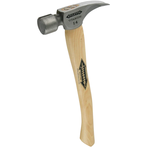 Stiletto TI14MC Titan 14oz Titanium Framing Hammer Milled/Curved 16" Hickory