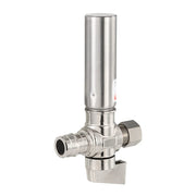 10 Pcs 1/4 Turn PEX-A Cold Expansion Stop Straight Valve, 1/2" PEX-A x 3/8" OD With Stainless Steel Water Hammer Arrestor, Chrome Plated Brass