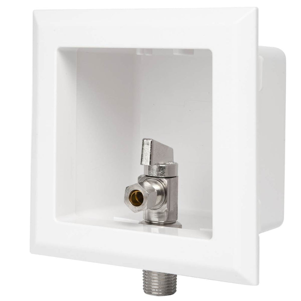 10 Pcs 1/2" Sweat Intel, Toilet Outlet Box, with Installed 1/4 Turn Angle Stop Valve