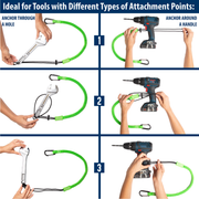 Tool Tether Lanyard with Carabiner and Choke Cable Loop
