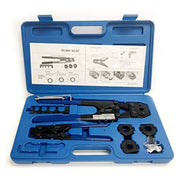 PEX Crimping Tool Kit, 3/8" , 1/2" , 5/8" and 3/4" with the Ring Removal Tool (Decrimper) & Gauge Meets F1807 Standards