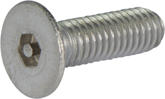 M4-0.70 x 16 18-8 Stainless Steel Tamper Resistant Hex Flat Head Machine Screw - Metric (5/32)