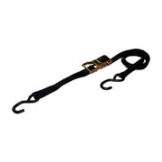 Tie-Down Ratchet 1"X 16' W/ Wide Handle & Coated S-Hooks