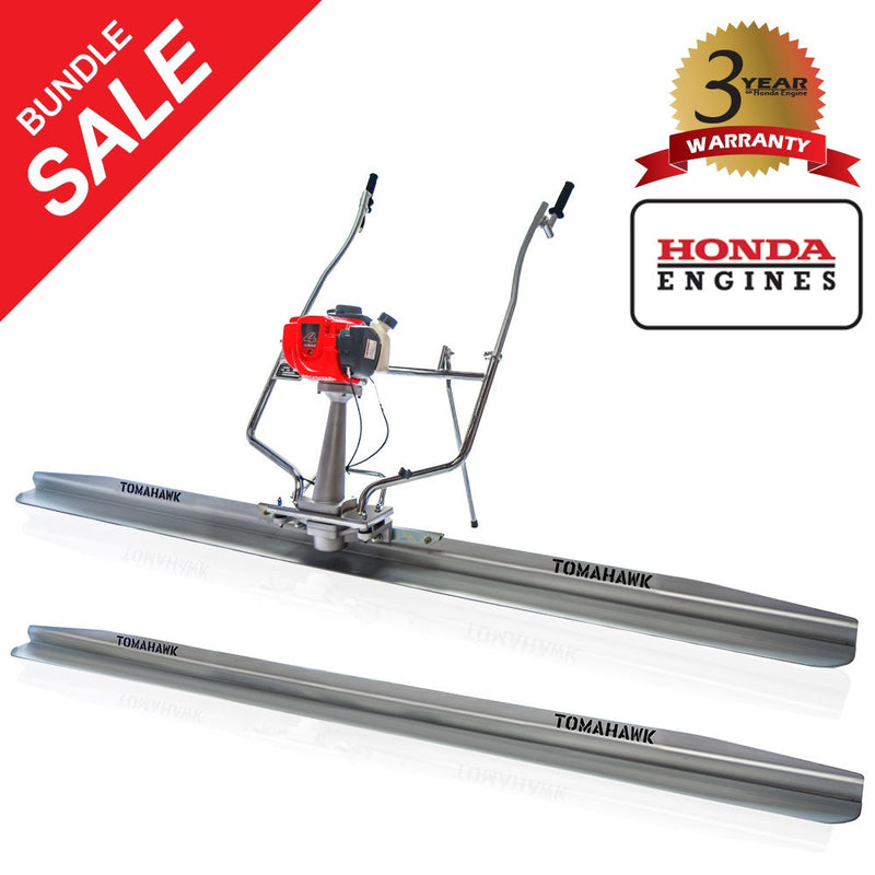 Tomahawk PRO Series Honda Concrete Power Screed Dual Magnesium Blade Bundle (Choose 2 Boards)