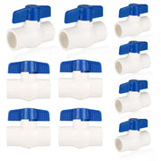 10 Pcs 2" PVC Ball Valve, Solvent Weld, Sch. 40