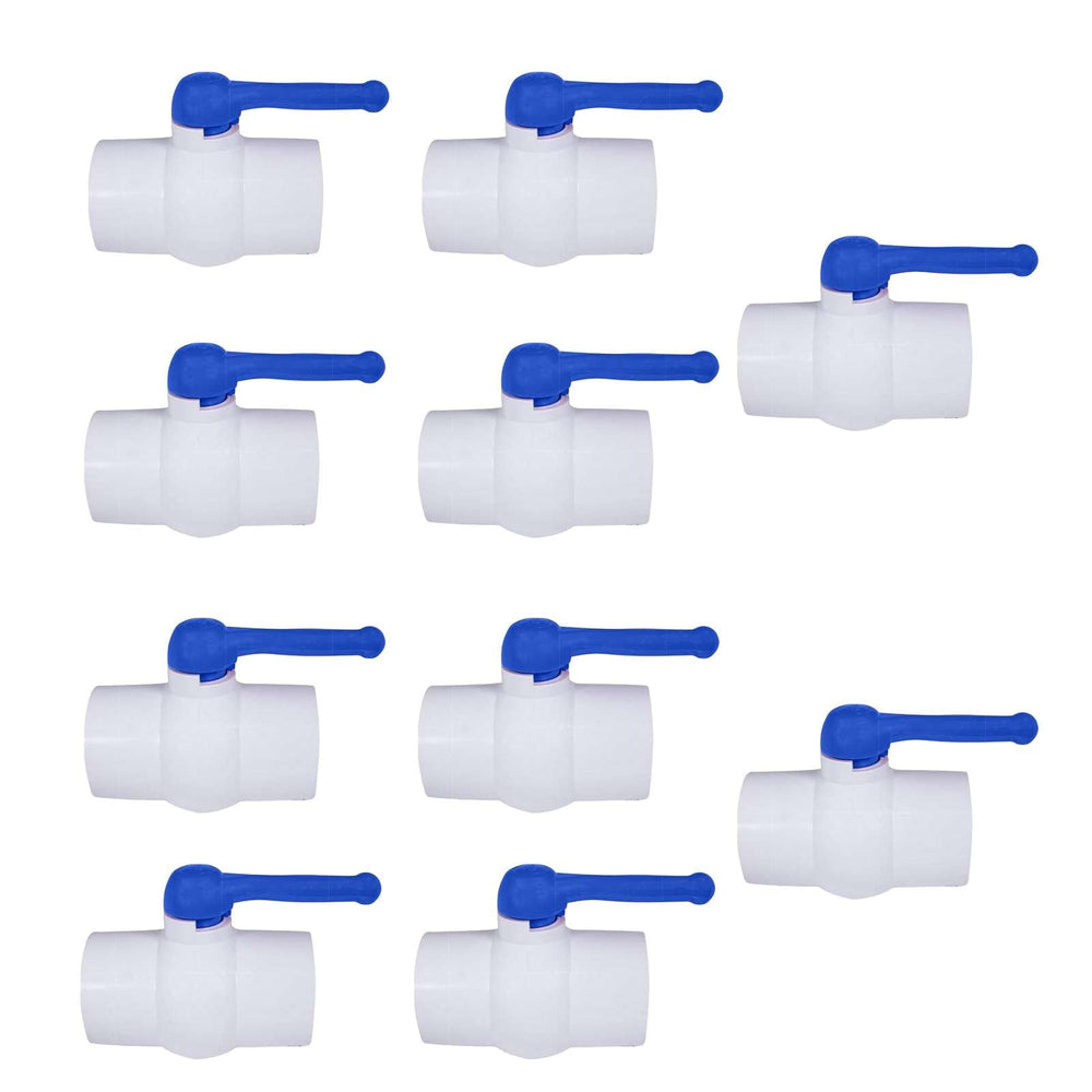 10 Pcs 4" PVC Ball Valve, Solvent Weld, Sch. 40