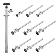 10 Pcs 1/2" MIP x 3/4" Hose Bibb, 6" Frost Free Sillcock