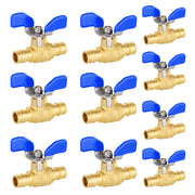 10 Pcs 1/2" PEX-A Expansion Butterfly Ball Valve, Blue (Lead Free)
