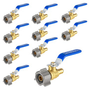 10 Pcs Pex-B Crimp 1/2" X 1/2" Female NPT Swivel Ball Valve