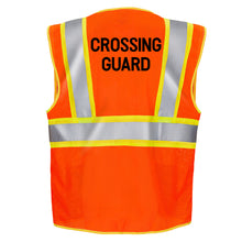 Printed Hi-Vis Two Toned Mesh Safety Vest with 2” Reflective Strips and Pockets - Orange