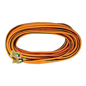 Voltec 50' Orange 14/3 3-Conductor Lighted End Extension Cord - 300V