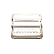 2" Nickel Plated Tongueless Hinge Web Strap Buckle