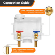10 Pcs 1/2" Sweat Inlet, Washing Machine Outlet Box