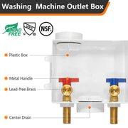 10 Pcs 1/2" Sweat Inlet, Washing Machine Outlet Box