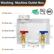 10 Pcs 1/2" CPVC PPE Intet, Washing Machine Outlet Box