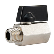 10 Pcs Mini Ball Valve, 1/4" Male NPT x 1/4" Female NPT Thread (Lead Free)