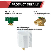 1/2" PEX Expansion (F1960) Inlet, Ice Maker Outlet Box, with Copper Arrestor