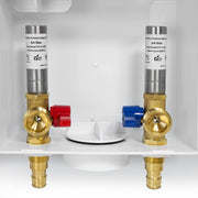 1/2" PEX Expansion (F1960) Inlet, Washing Machine Outlet Box, with Stainless Steel Water Hammer Arrestor