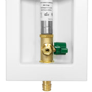 1/2" PEX Expansion (F1960) Inlet, Ice Maker Outlet Box, with Stainless Steel Arrestor
