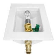 1/2" PEX Expansion (F1960) Inlet, Ice Maker Outlet Box, with Stainless Steel Arrestor