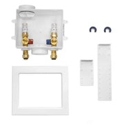 10 Pcs 1/2" Push Fit Inlet, Washing Machine Outlet Box, with Copper Arrestor, with Center Drain