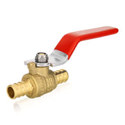 10 Pcs 3/4" PEX Crimp Ball Valve, Red (Lead Free)