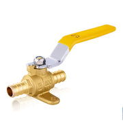 1/2" PEX Crimp Drop Ear Ball Valve, Yellow (Lead Free)