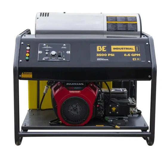 BE 8.6GPM@3500psi Hot Super Skid Pressure Washer HW3524HA12V