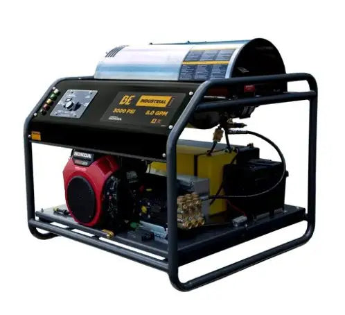 BE 8GPM@3000psi Hot Super Skid Pressure Washer General Pump HW3024HG12V