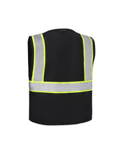 Kiwi High Visibility ANSI/ISEA 107-2020 Reflector Contrast Trimmed Black Safety Vest [70200]