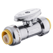10 Pcs 1/2" Push Connect x 1/2" Push Connect Straight Stop Valve, 1/4 Turn (Lead Free)