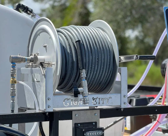 18" Manual, 3/4" Stainless Manifold Cigar City Hose Reel