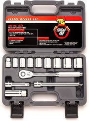 Cougar Pro Socket Wrench Box Set 13 Pieces 3/8" Drive SAE A31