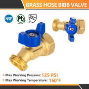 10 Pcs 3/4" FNPT X 3/4" GHT Spigot, Hose Bibb Valve