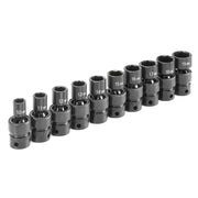 Grey Pneumatic 1210UM 3/8" Drive 10-Piece Universal Metric Impact Socket Set (10mm - 19mm)