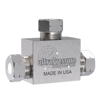 5605-4H | 1/4" HP Female Tee, Stainless Steel - 60K psi