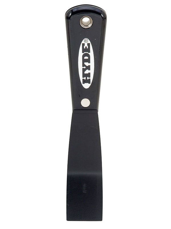Hyde Tools 02070 Black & Silver® 1-1/4” Stiff Bent, Electrocoated Putty Knife/Scraper