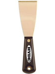 Hyde Tools 02320 Black & Silver® 2” Stiff Brass Putty Knife/Scraper (Non-spark Brass)