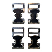 Alligator Buckle Tourniquet Buckle 1" Nickle Plated Clamp | 4 PACK