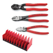 Knipex 3 Piece Cutting Pliers Set with 10 Piece Tool Holder 9K 00 80 137 US